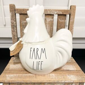 New Rae Dunn FARM LIFE rooster Decor canister